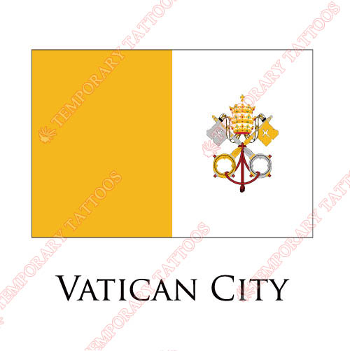 Vatican City flag Customize Temporary Tattoos Stickers NO.2016